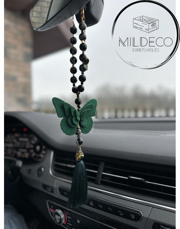Automobilio aksesuaras "Drugelis smaragdas" kvepiantis