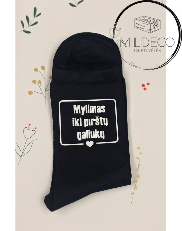 Kojinės "Mylimas iki pirštų galiukų"