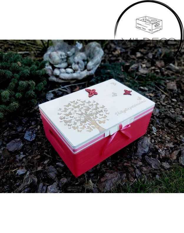Krikšto dėžutė "Vaikystės prisiminimai" 30x20x15cm