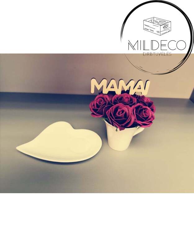 Muilo gėlių puokštė puodelyje MAMAI
