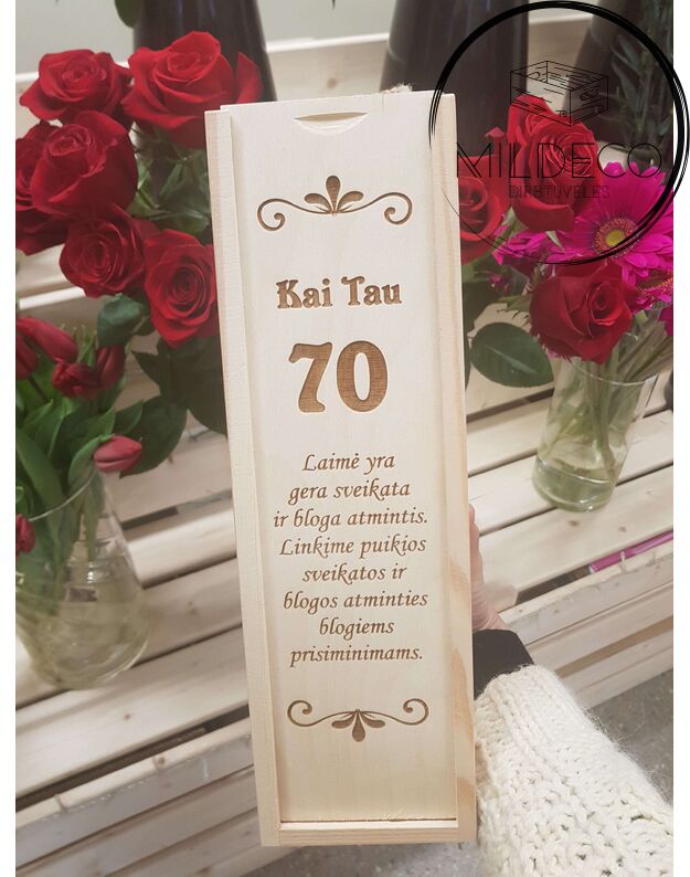 Vyno dėžė " 70 metų"