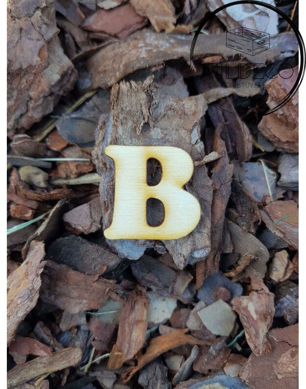 Medinė raidė "B" 2,5 cm